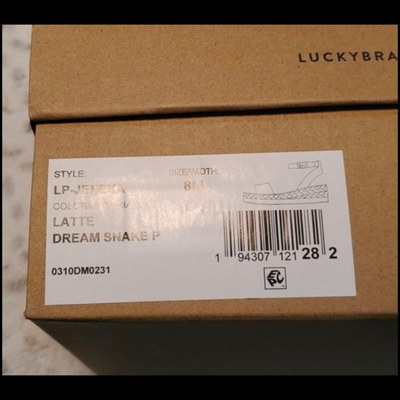 NWT Lucky Brand LP-Jeneka Latte Dream Snake Platform Size 8 - Picture 8 of 9